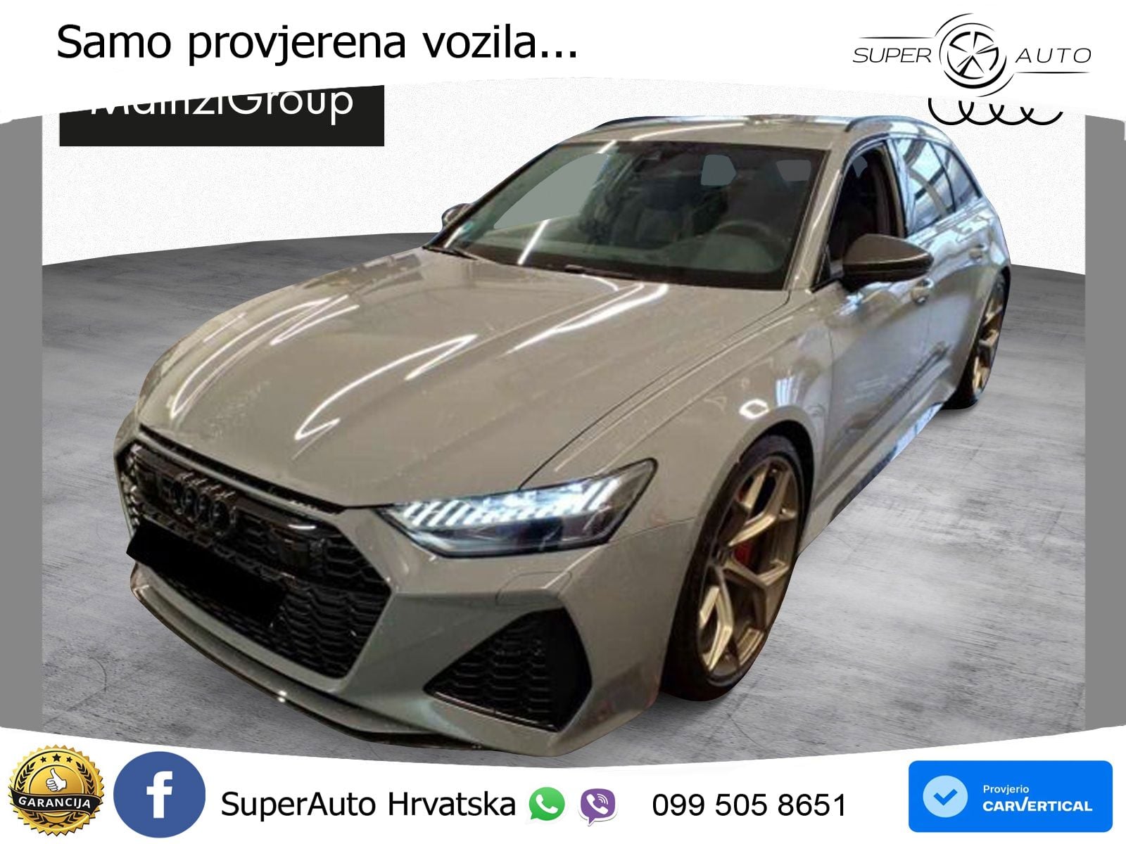 Audi RS6 Avant 4.0 TFSI V8 performance (630 KS)  quattro tiptronic ZRAČNI+ACC+GR SJED+KAM