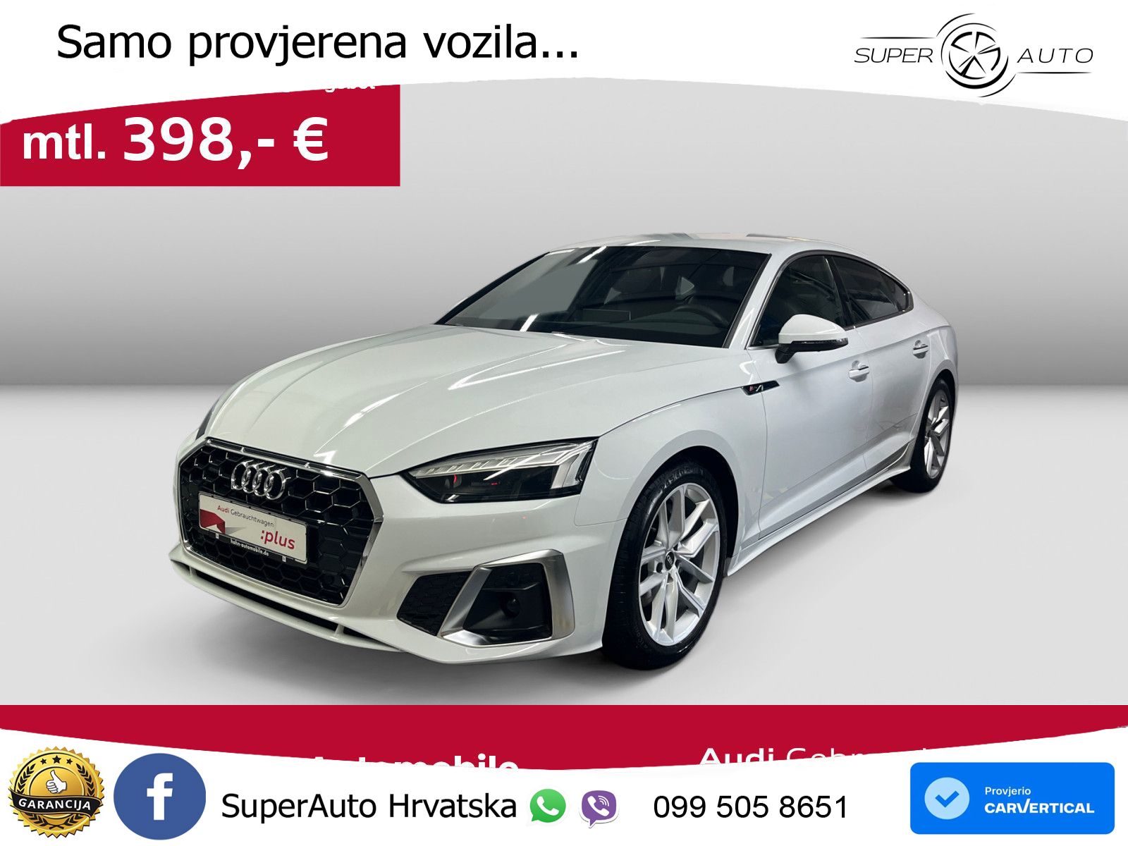 Audi A5 Sportback  40 TFSI (204 KS) quattro S tronic S line MATRIX+GR SJED+KAM