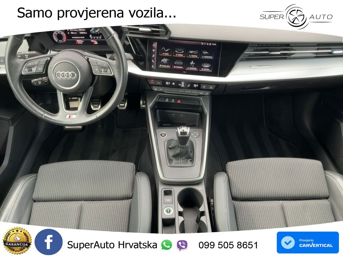 Audi A3 35 TDI (150 KS) S line LED+GR SJED+ACC