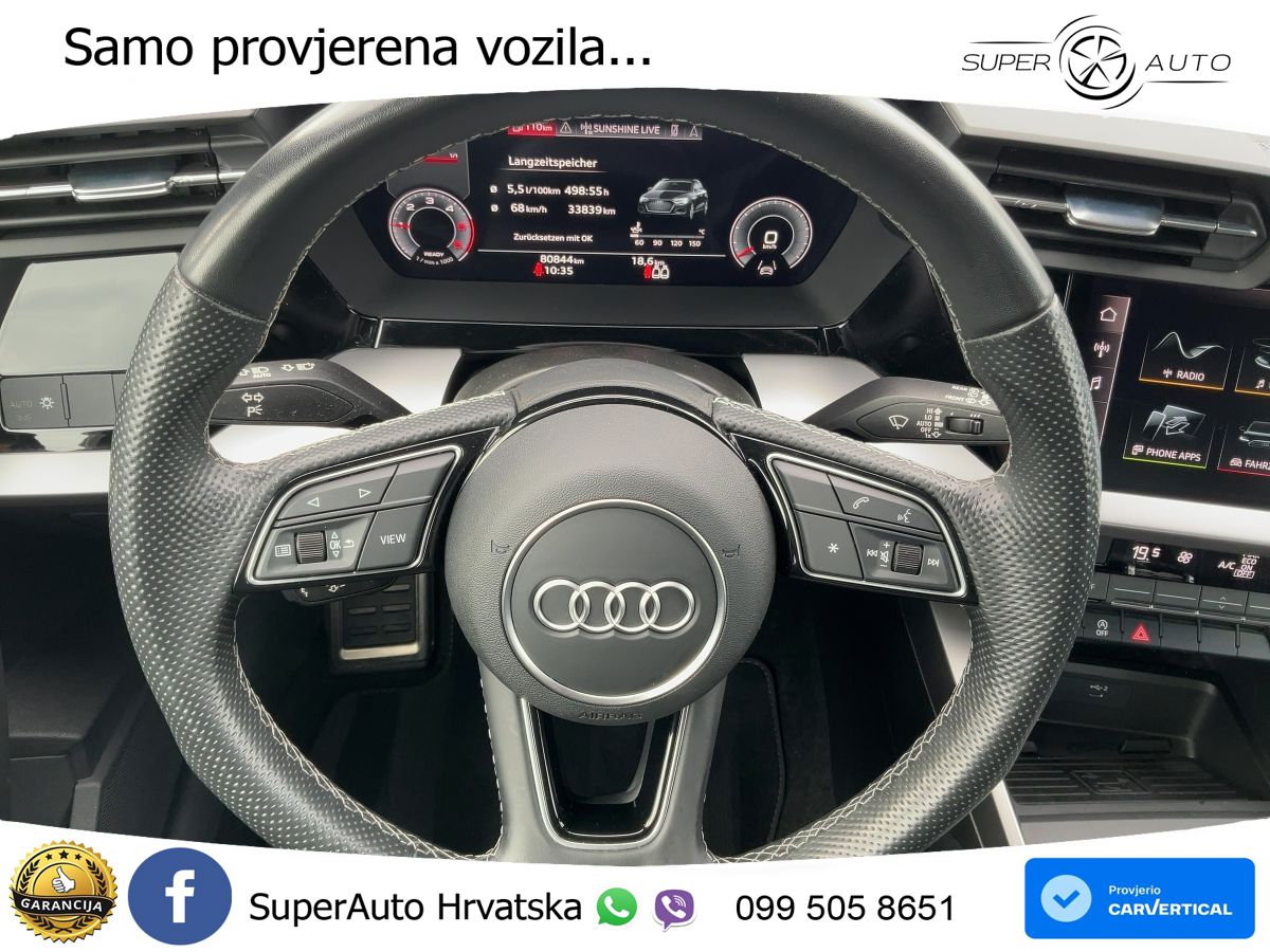 Audi A3 35 TDI (150 KS) S line LED+GR SJED+ACC