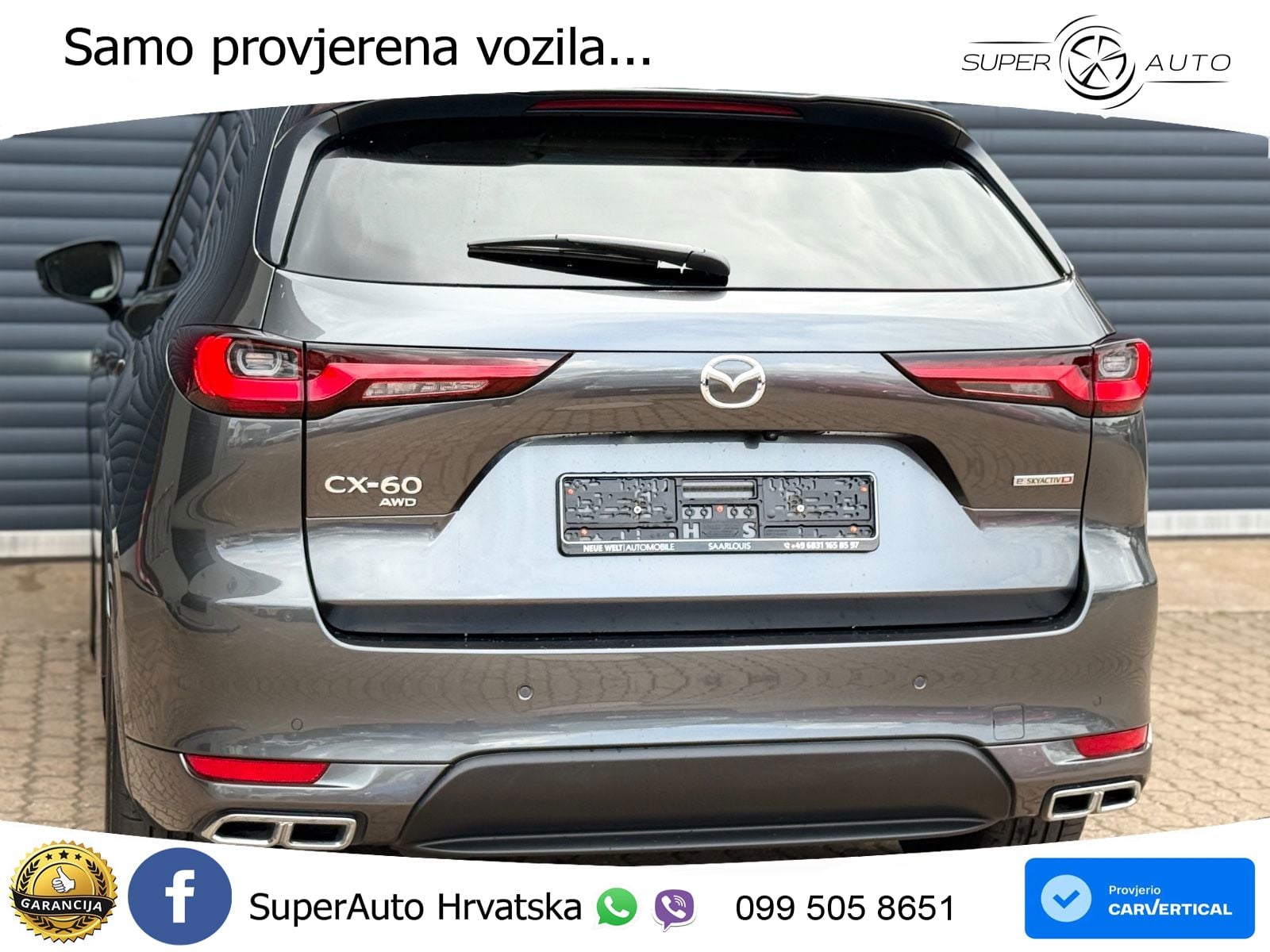 Mazda CX-60 3.3 e-Skyactiv D (254 KS) AWD Automatic LED+GR SJED+ACC