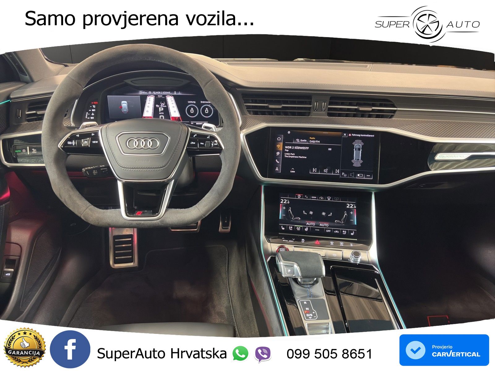 Audi RS6 Avant 4.0 TFSI V8 performance (630 KS)  quattro tiptronic Kuka LED+GR SJED+ACC
