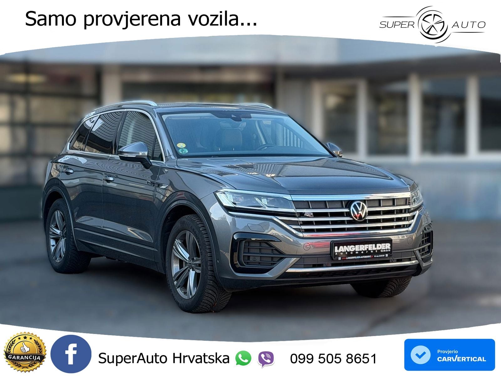 Volkswagen Touareg 3.0 V6 TDI (231 KS) 4MOTION Tiptronic R-Line ZRAČNI+ACC+4xGR SJED+KAM