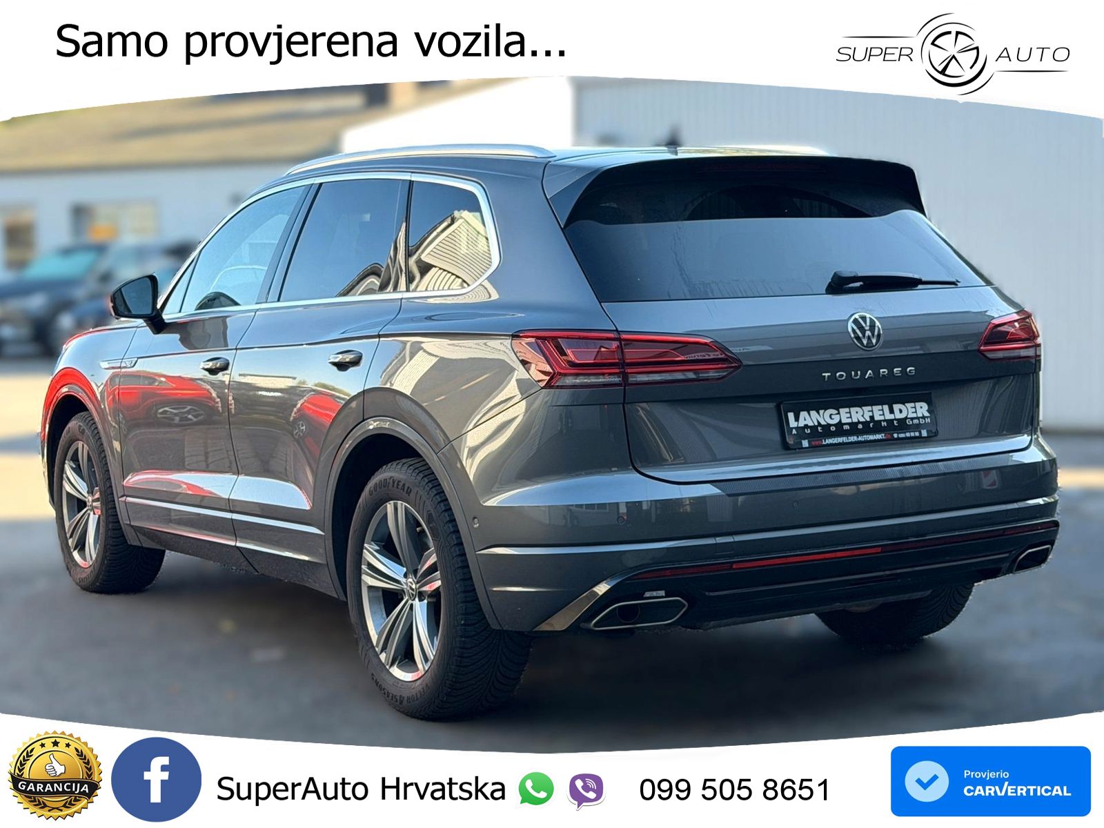 Volkswagen Touareg 3.0 V6 TDI (231 KS) 4MOTION Tiptronic R-Line ZRAČNI+ACC+4xGR SJED+KAM