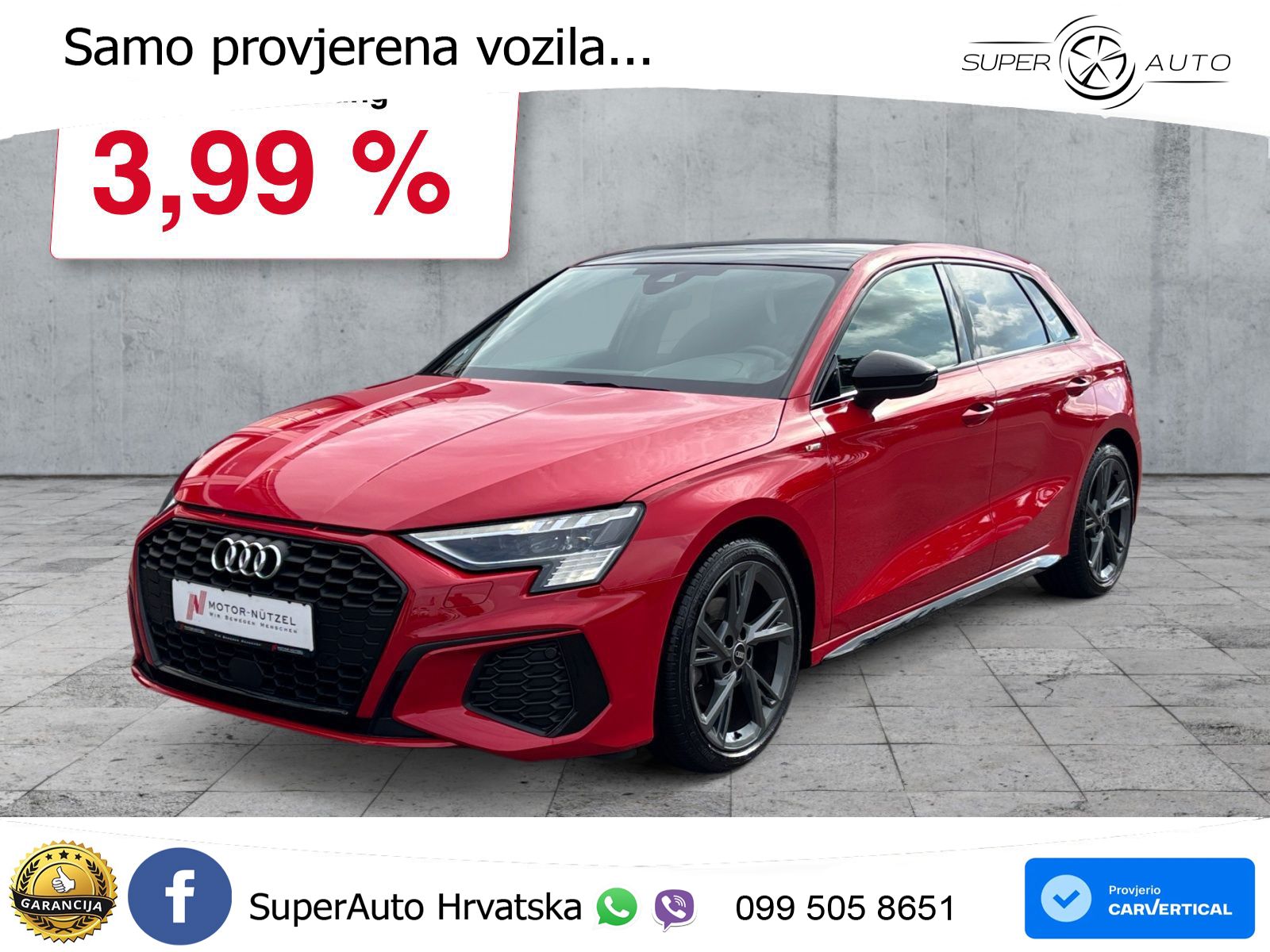 Audi A3 35 TFSI (150 KS) S line LED+GR SJED+ACC