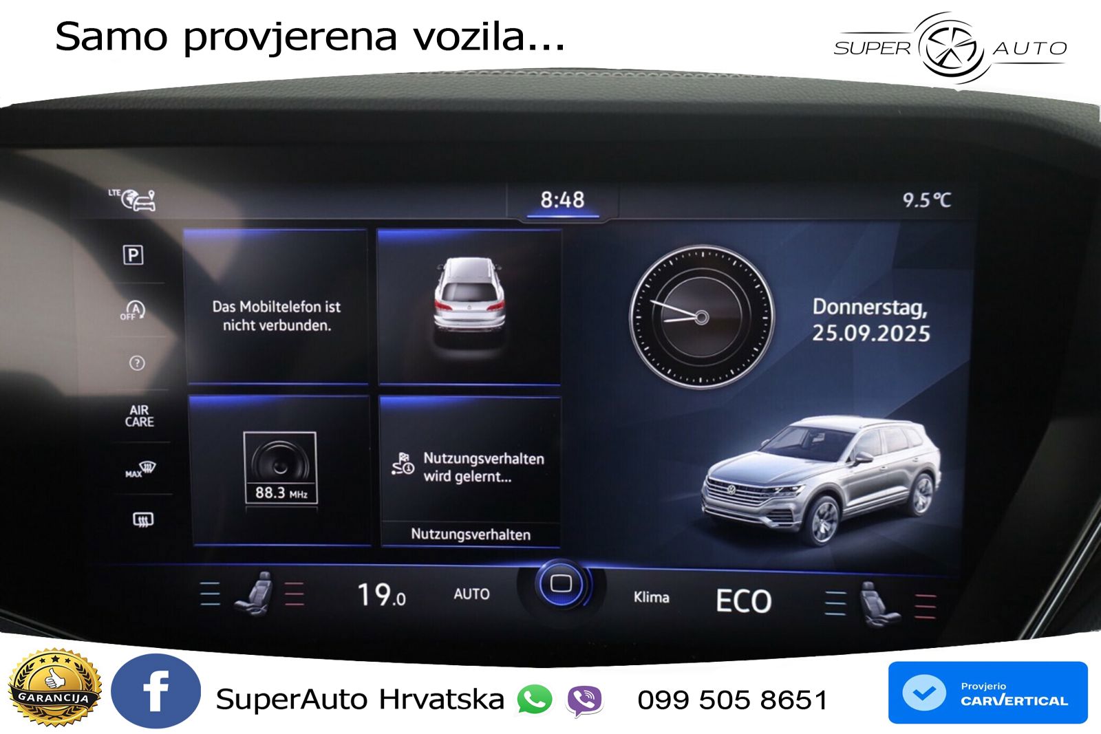 Volkswagen Touareg 3.0 V6 TDI (286 KS) 4MOTION Tiptronic R-Line ZRAČNI+ACC+GR SJED+KAM+PANO