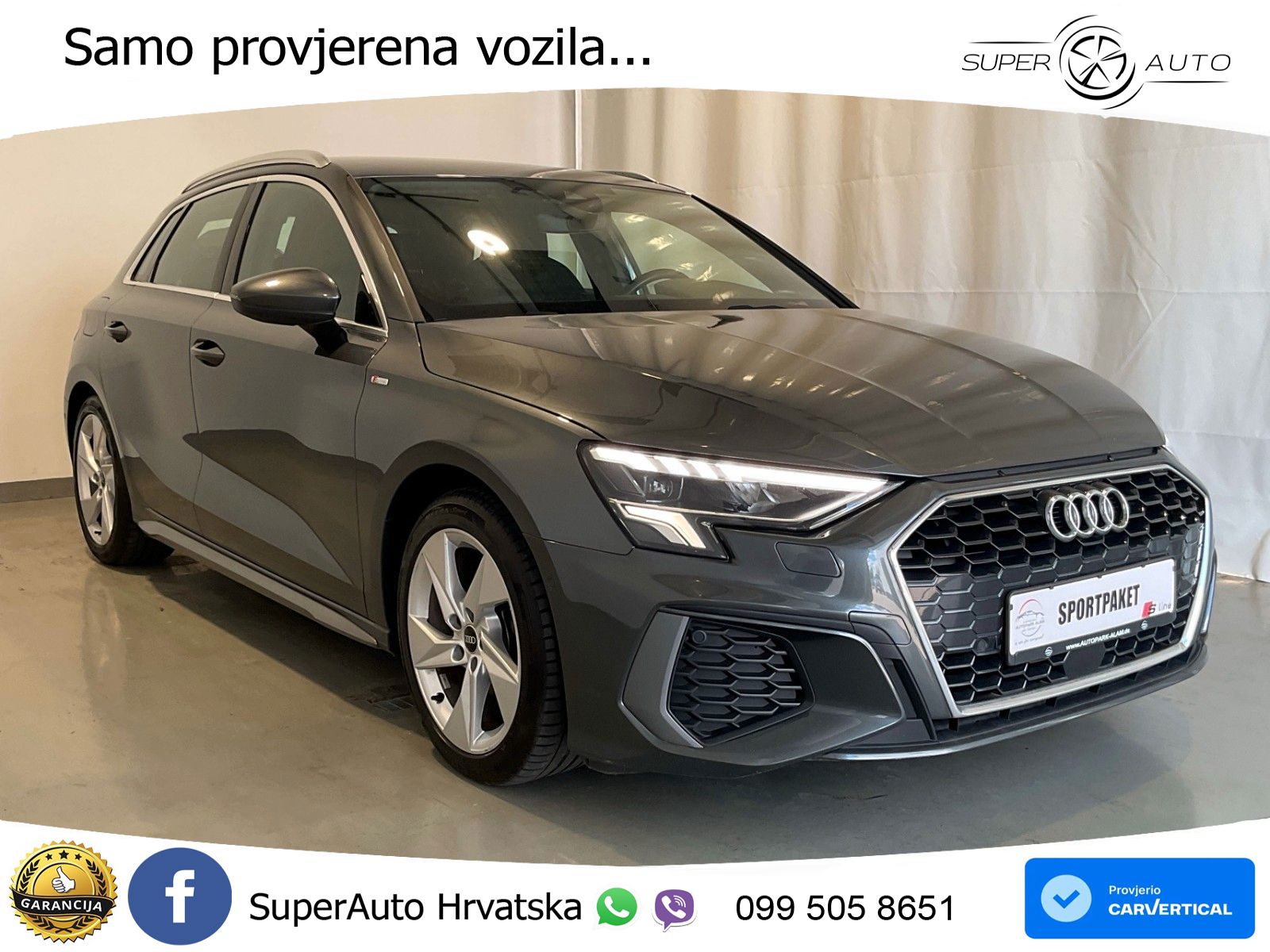 Audi A3 35 TDI (150 KS) S tronic S line LED+GR SJED+ACC