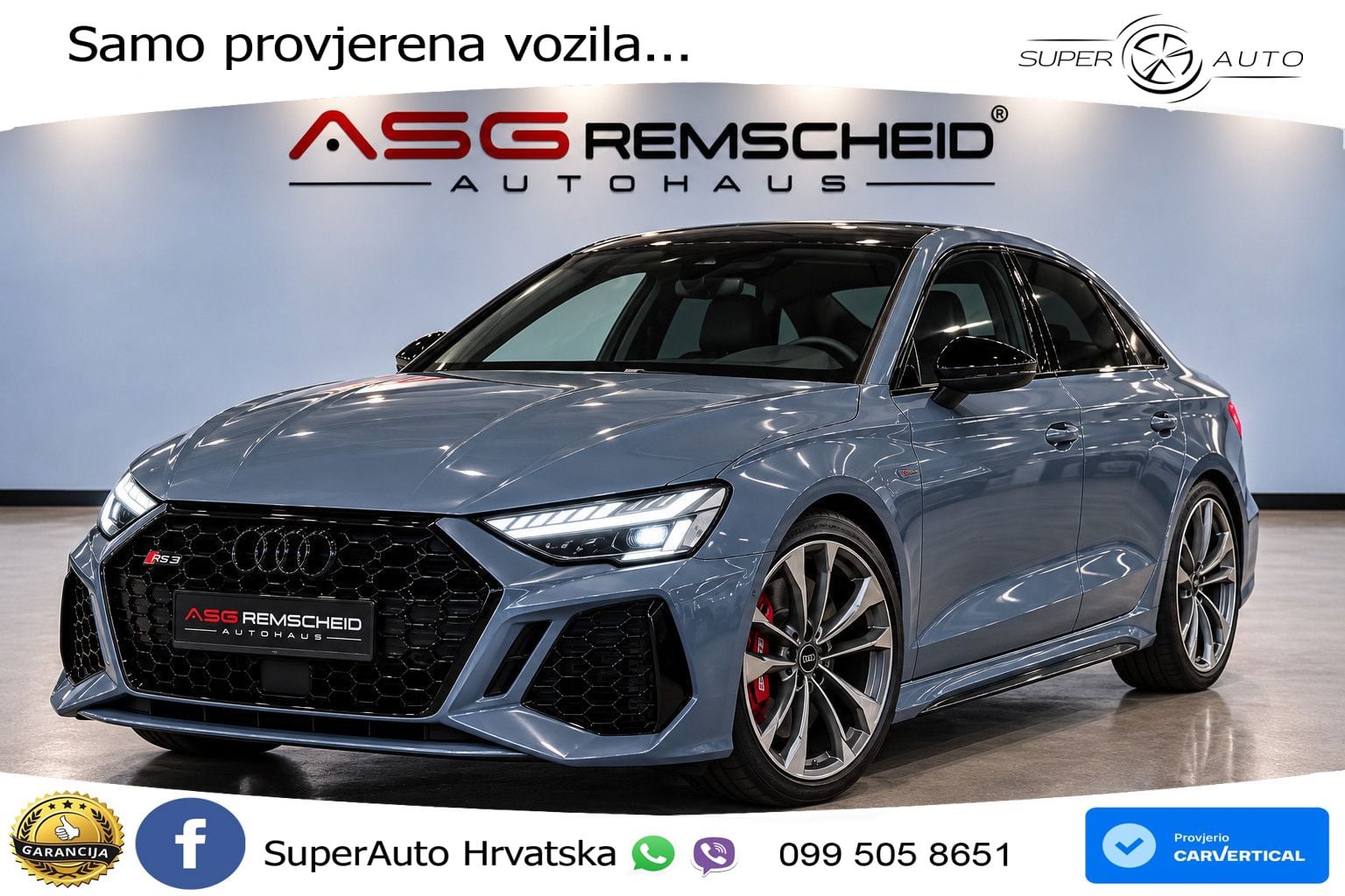 Audi RS3 Sedan 2.5 TFSI (400 KS) quattro S tronic MATRIX+GR SJED+KAM