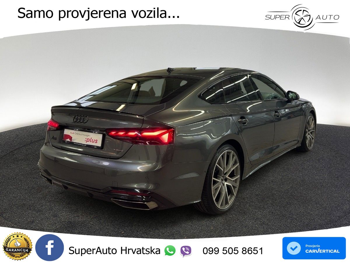Audi A5 Sportback 45 TFSI (265 KS) quattro S tronic S line MATRIX+GR SJED+KAM