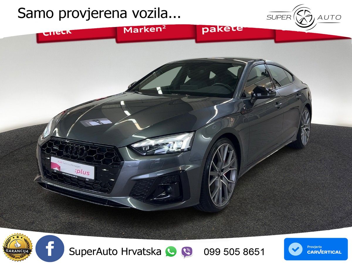 Audi A5 Sportback 45 TFSI (265 KS) quattro S tronic S line MATRIX+GR SJED+KAM