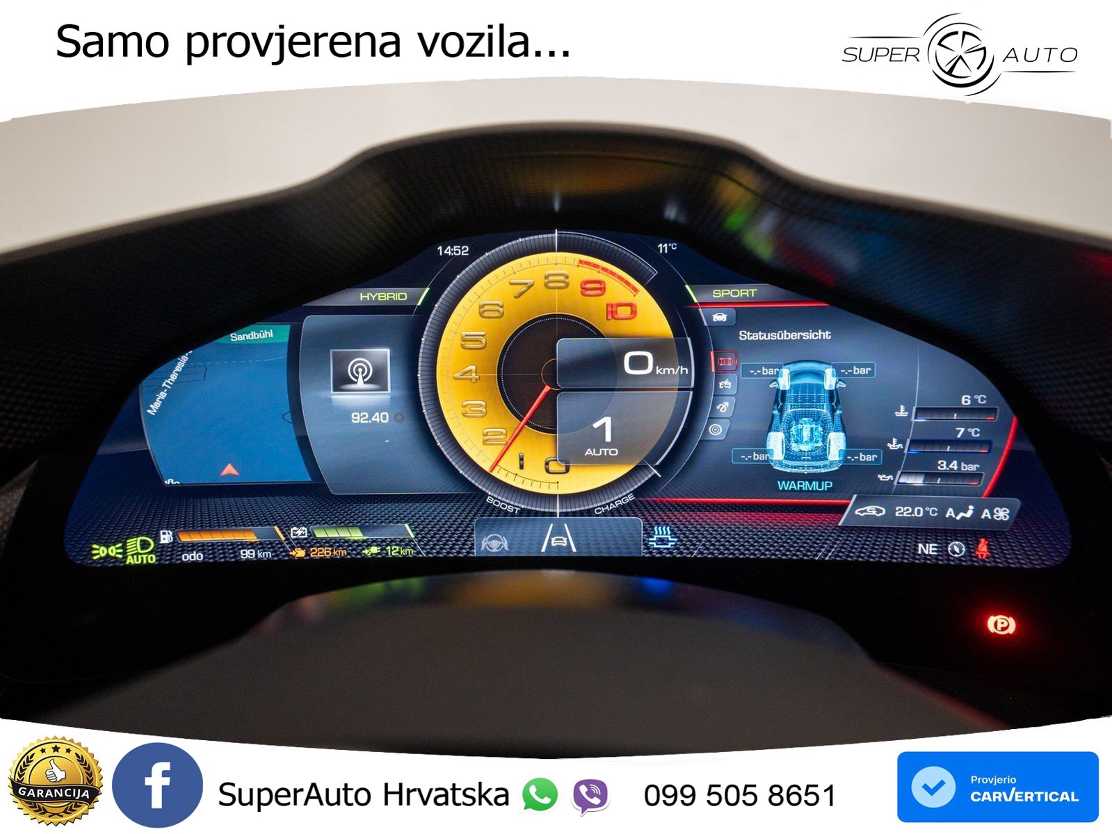 Ferrari 296 GTS 3.0 V6 (830 KS) F1 DCT LED+ACC
