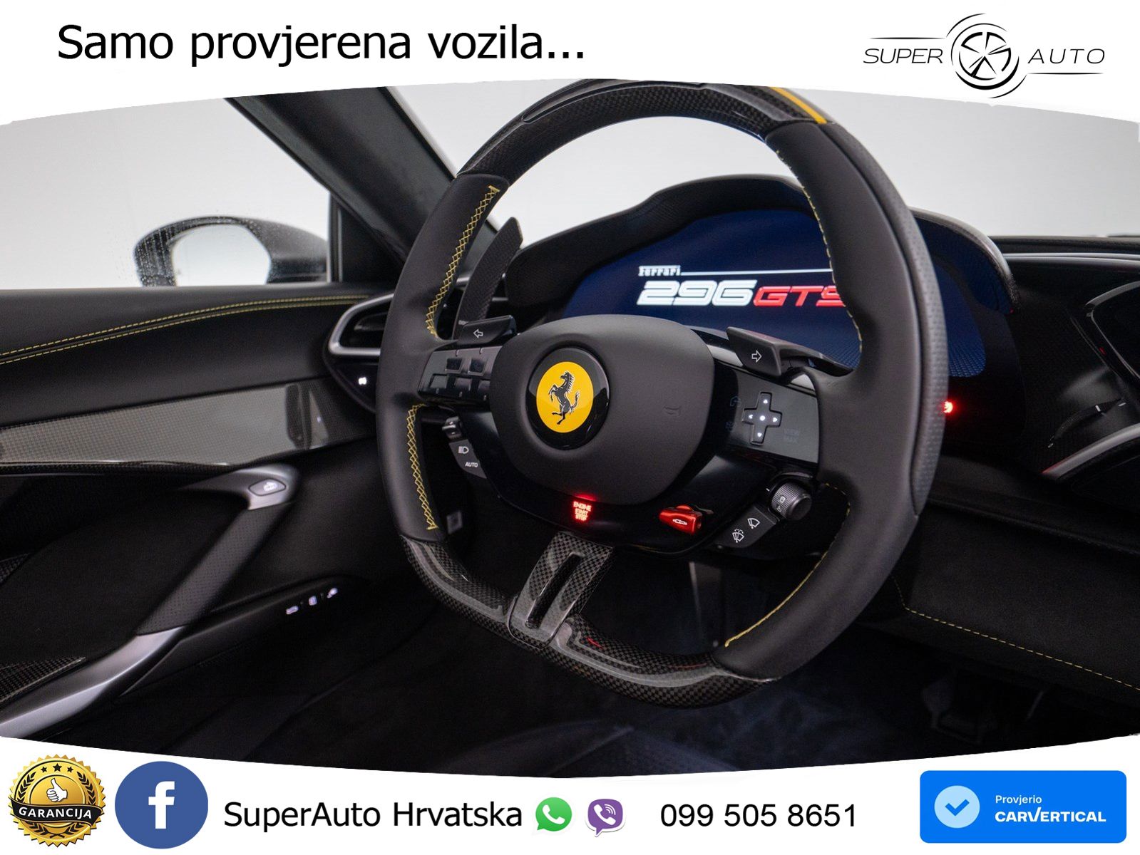 Ferrari 296 GTS 3.0 V6 (830 KS) F1 DCT LED+ACC
