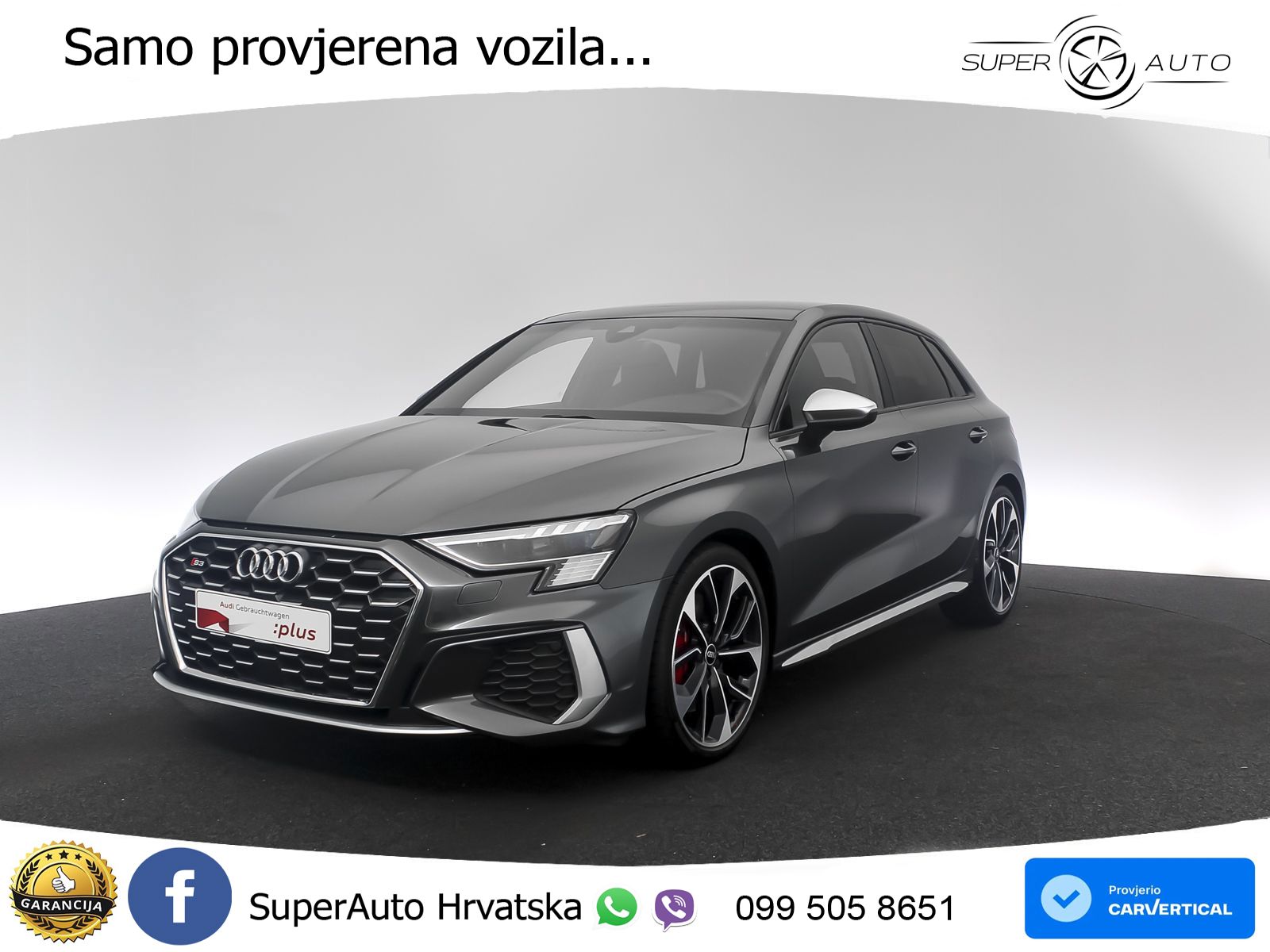 Audi S3 2.0 TFSI (310 KS) quattro S tronic MATRIX+GR SJED+KAM