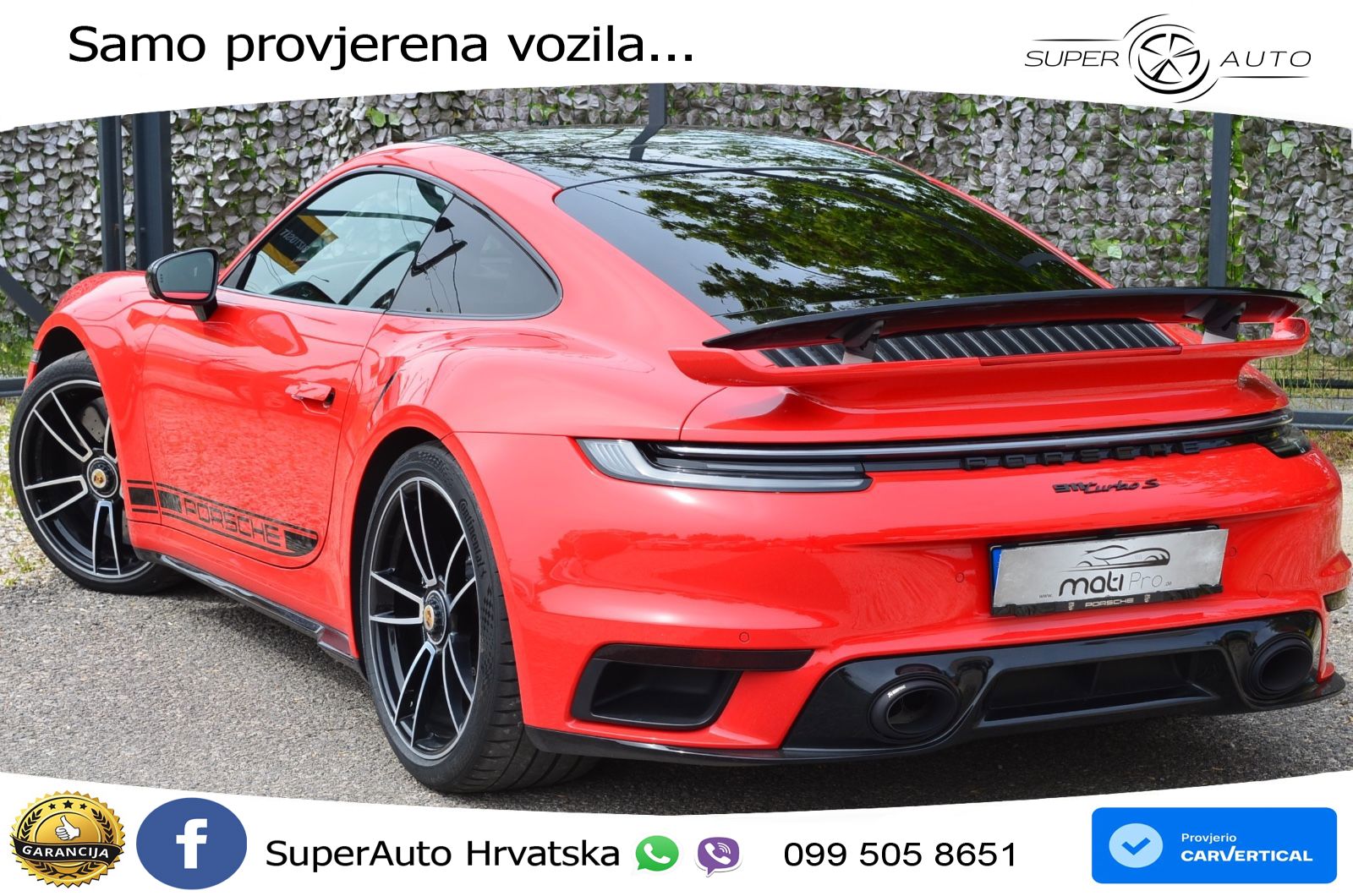 Porsche 911 Turbo S 3.8 (650 KS) PDK ZRAČNI+ACC+GR SJED+KAM+PANO