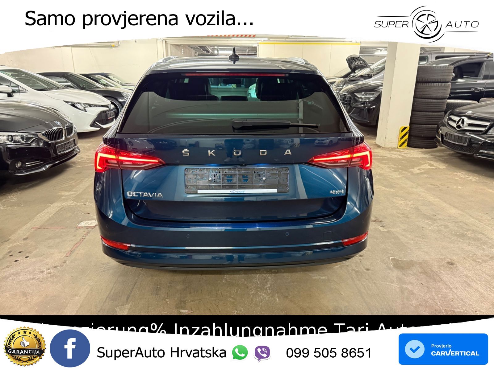 Škoda Octavia Combi 2.0 TSI (190 KS) 4x4 DSG LED+GR SJED+ACC