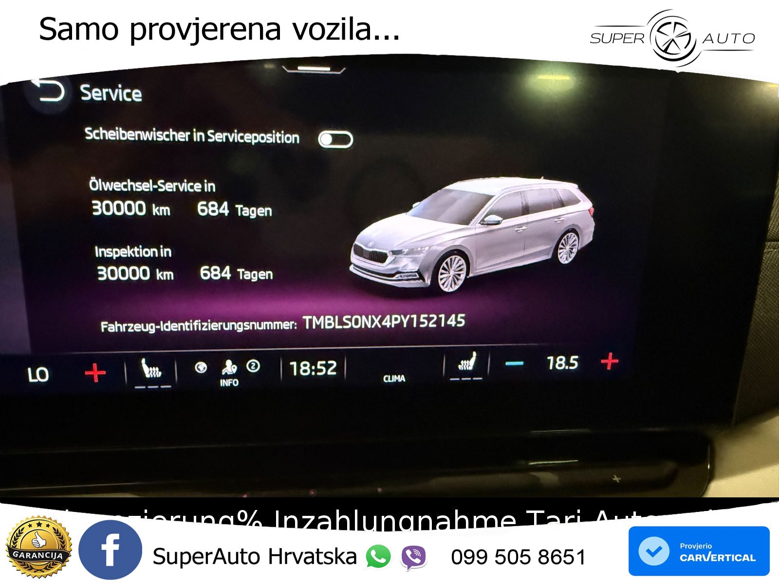 Škoda Octavia Combi 2.0 TSI (190 KS) 4x4 DSG LED+GR SJED+ACC