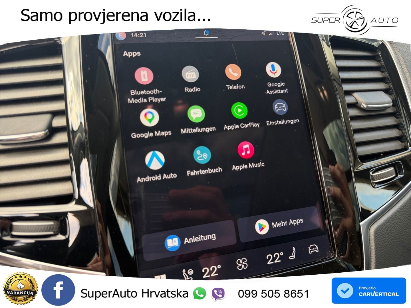 Volvo XC90 2.0 B5 Diesel AWD Automatic ZRAČNI+ACC+GR SJED+KAM+PANO
