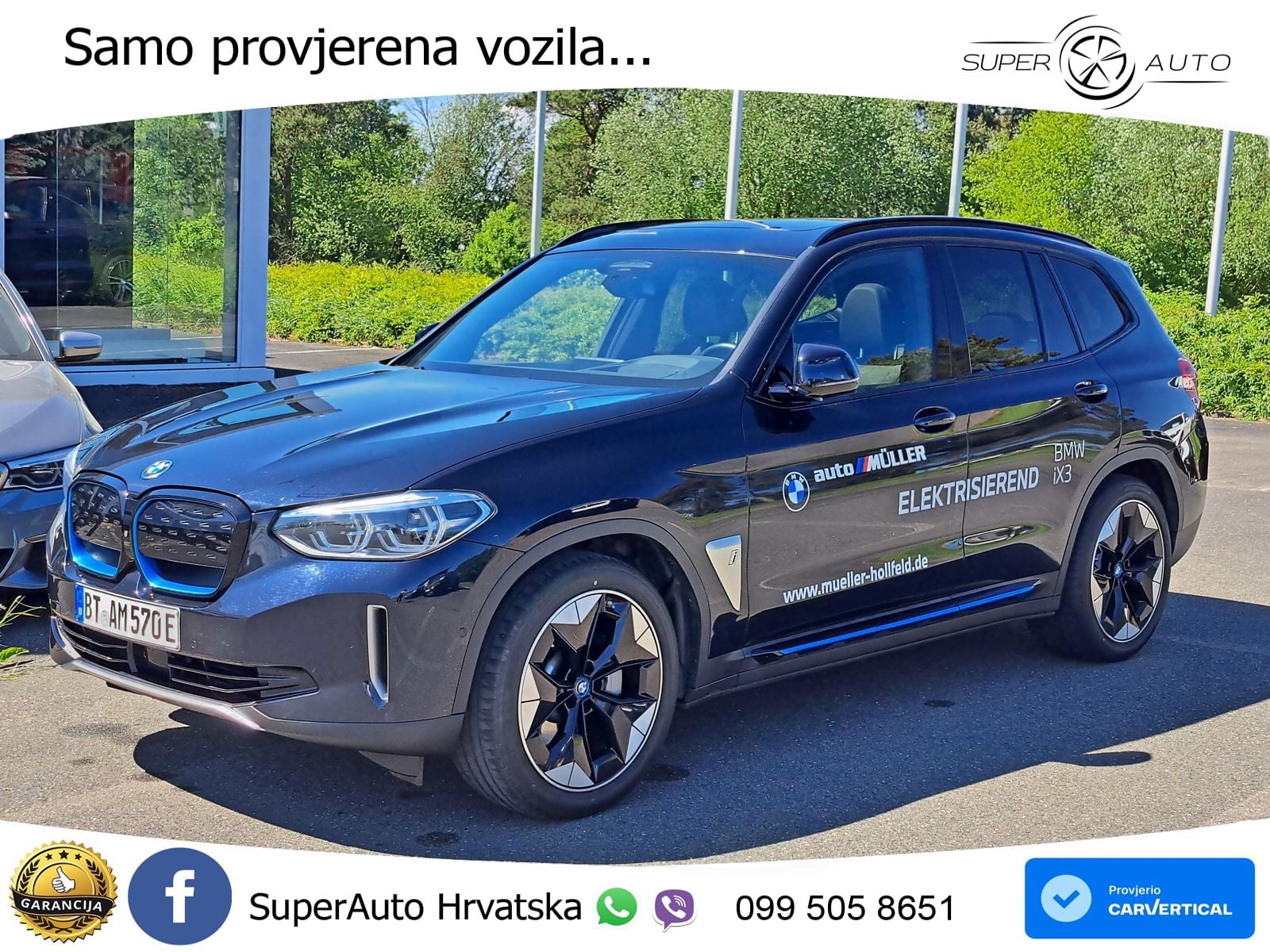 BMW iX3 80 kWh (286 KS) ACC+HEAD+GR SJED+360+PANO