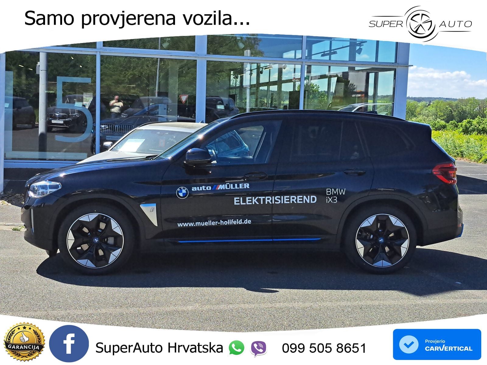 BMW iX3 80 kWh (286 KS) ACC+HEAD+GR SJED+360+PANO