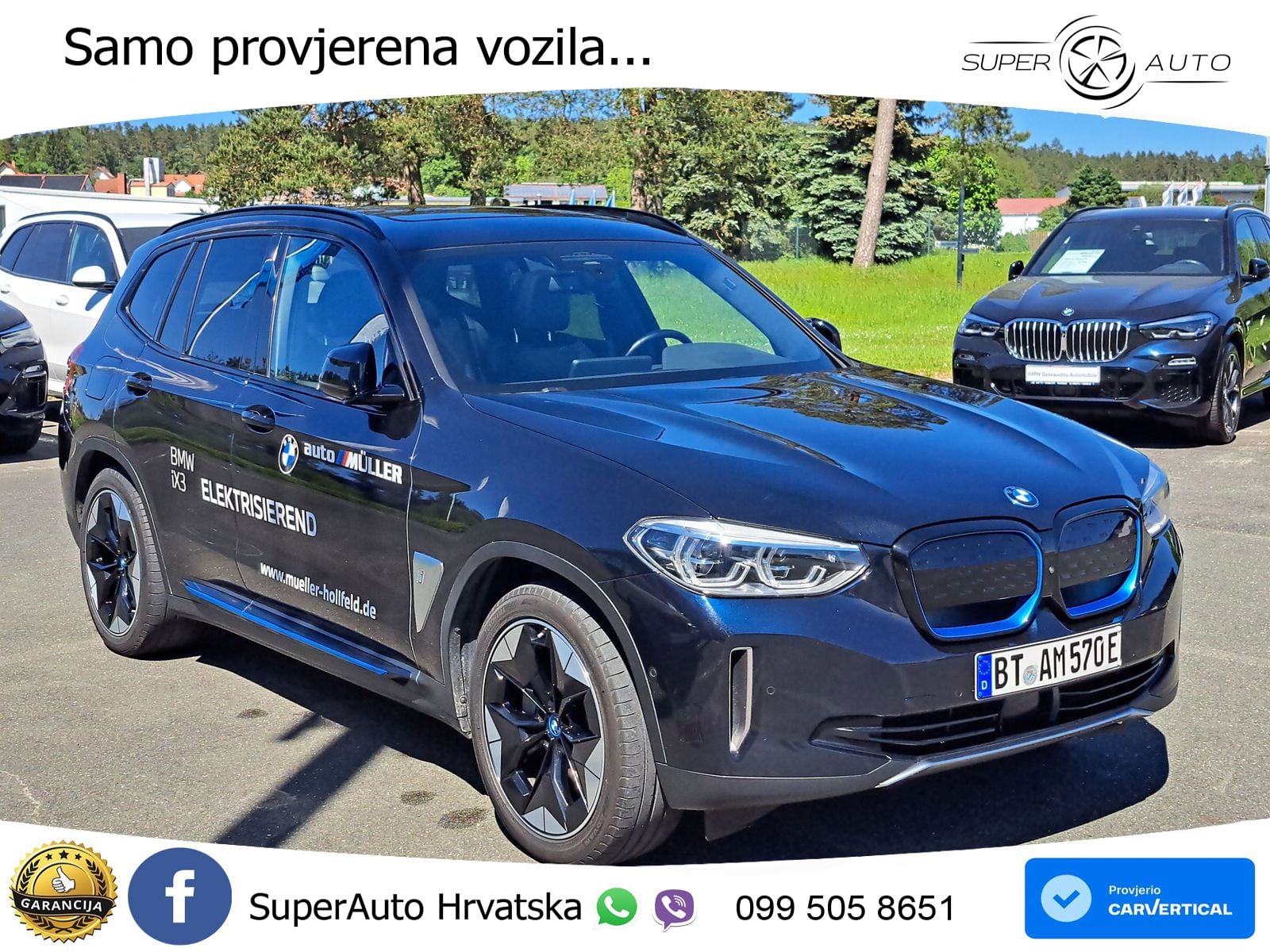BMW iX3 80 kWh (286 KS) ACC+HEAD+GR SJED+360+PANO