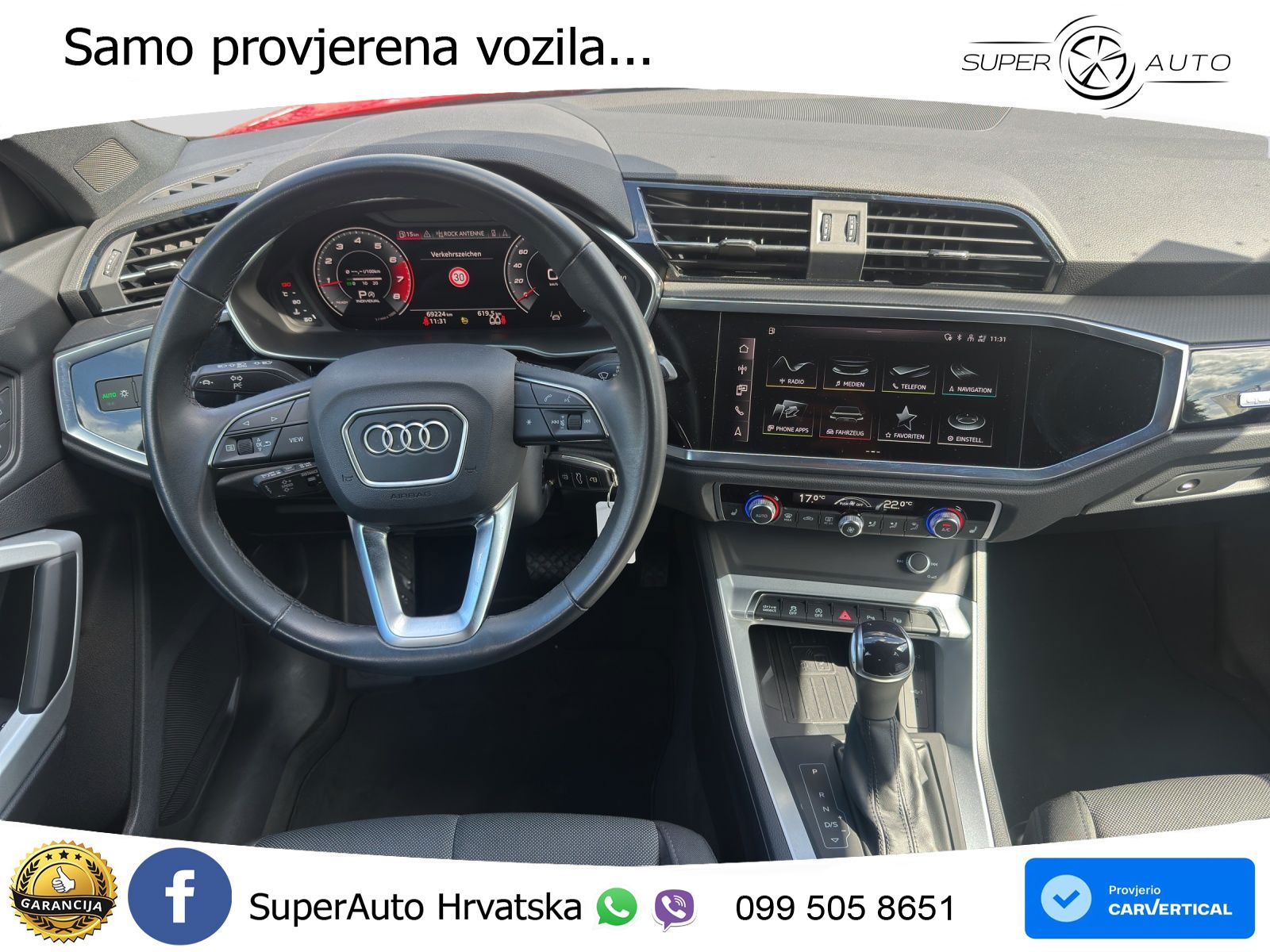 Audi Q3 II Sportback 40 TFSI (190 KS) quattro S tronic LED+GR SJED+ACC