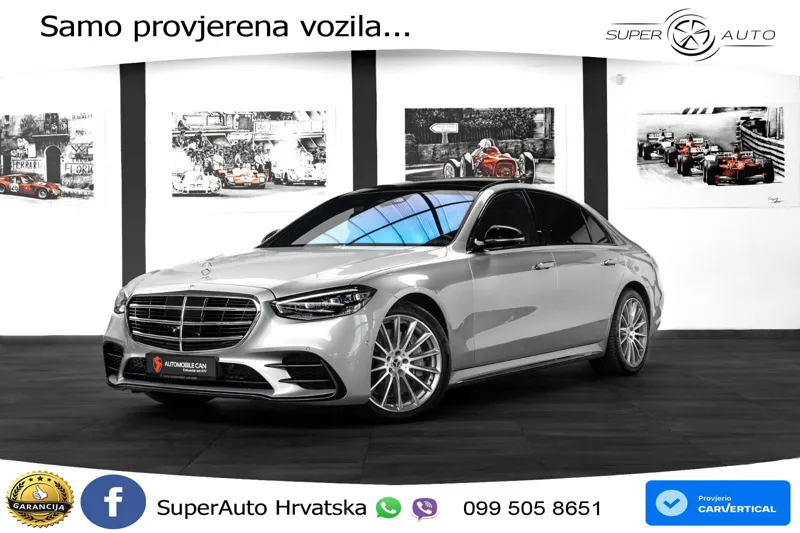 Mercedes S 580 V8 Long (503 KS) EQ Boost 4MATIC 9G-TRONIC AMG ACC+HEAD+4xGR SJED+360+PANO