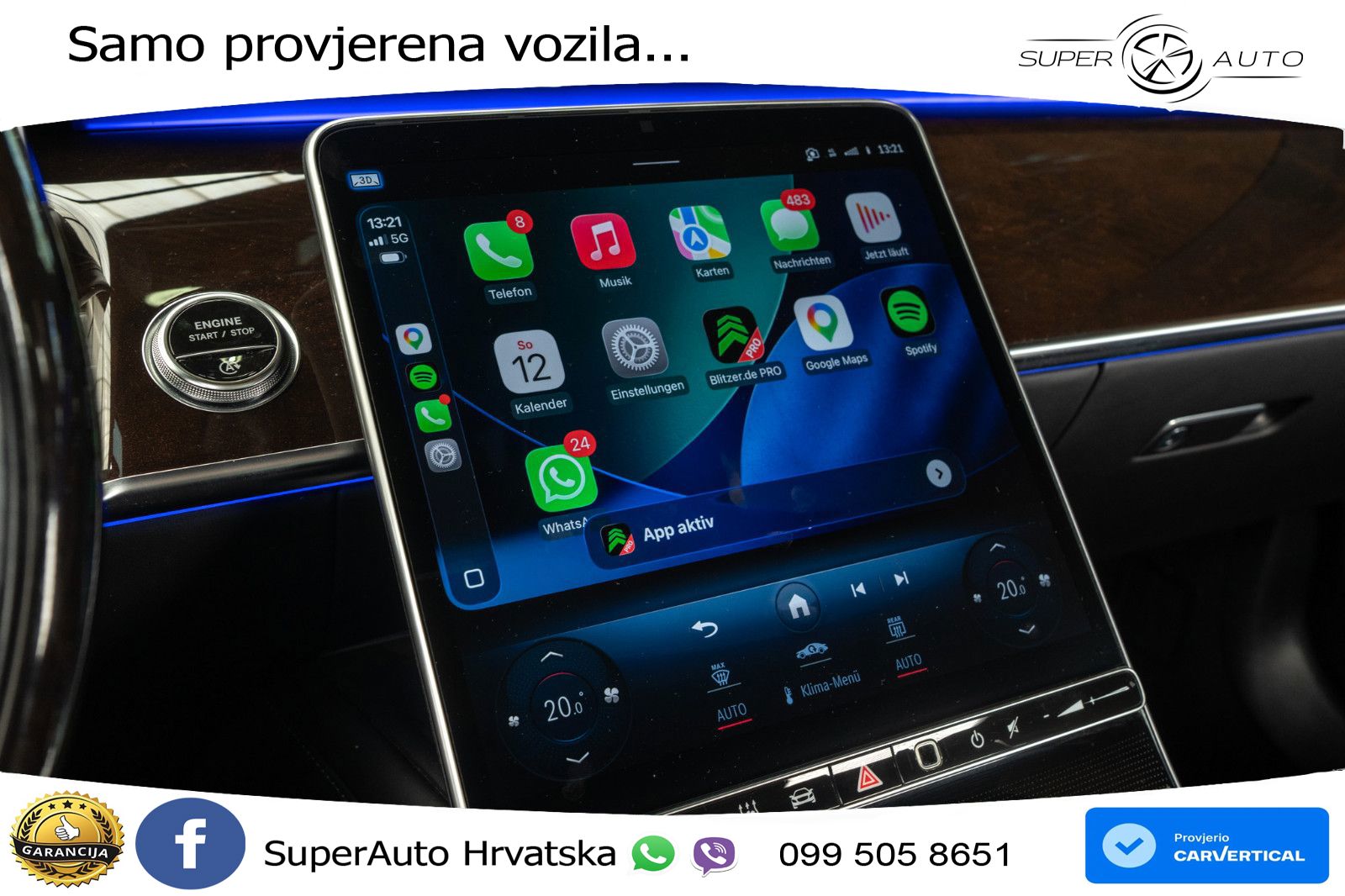 Mercedes S 580 V8 Long (503 KS) EQ Boost 4MATIC 9G-TRONIC AMG ACC+HEAD+4xGR SJED+360+PANO