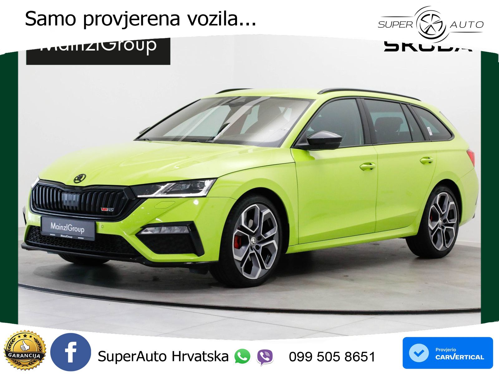 Škoda Octavia Combi RS 2.0 TDI (200 KS) DSG LED+GR SJED+ACC