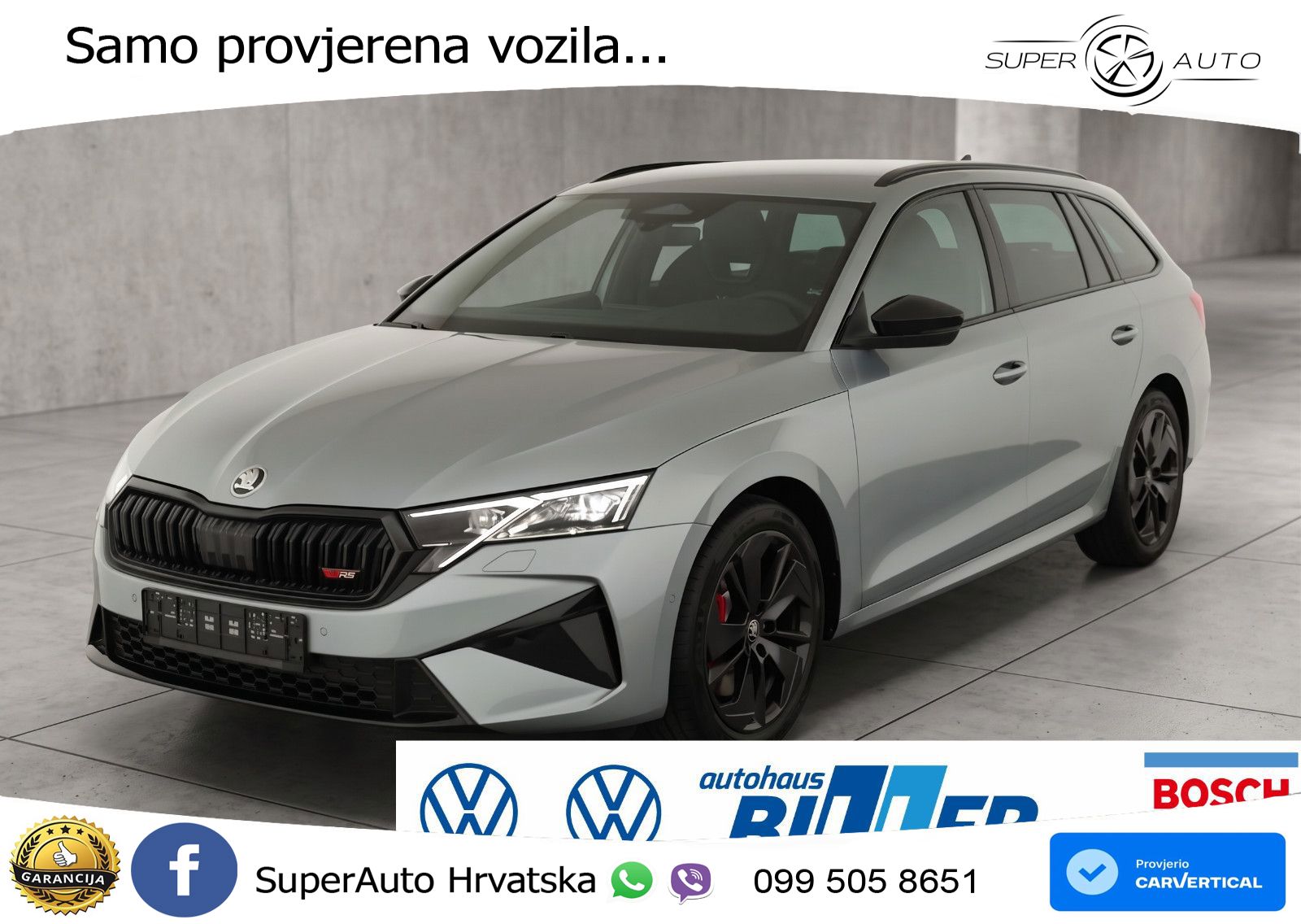 Škoda Octavia Combi RS 2.0 TSI (265 KS) DSG LED+GR SJED+ACC