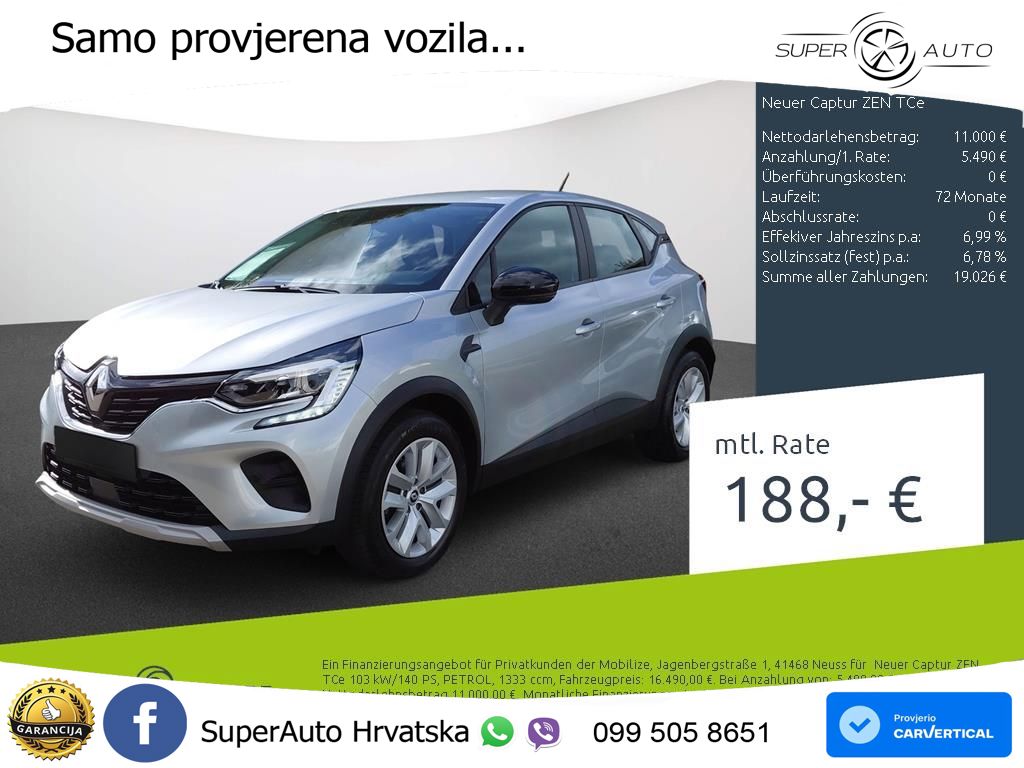 Renault Captur 1.3 TCe (140 KS) Zen