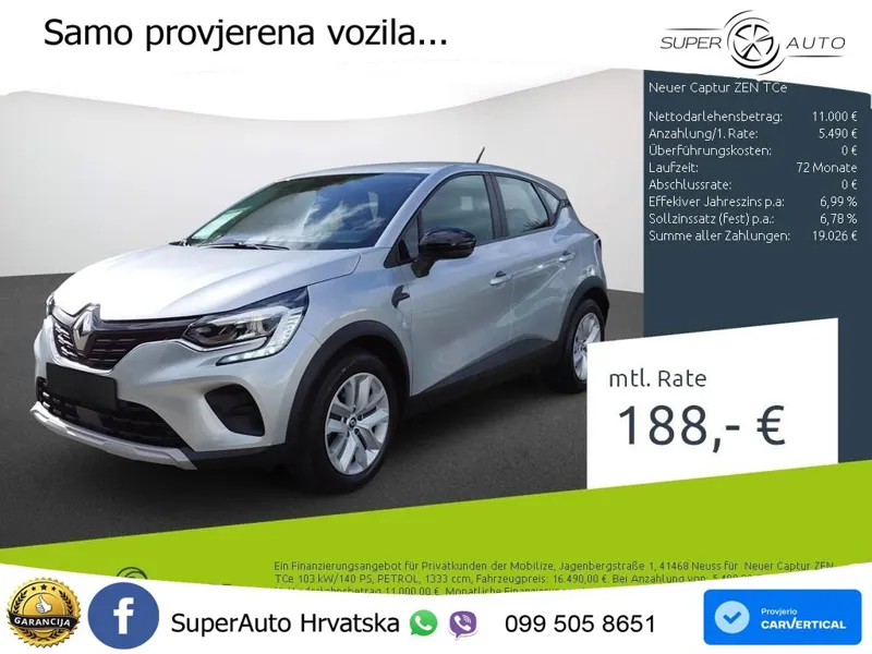Renault Captur 1.3 TCe (140 KS) Zen