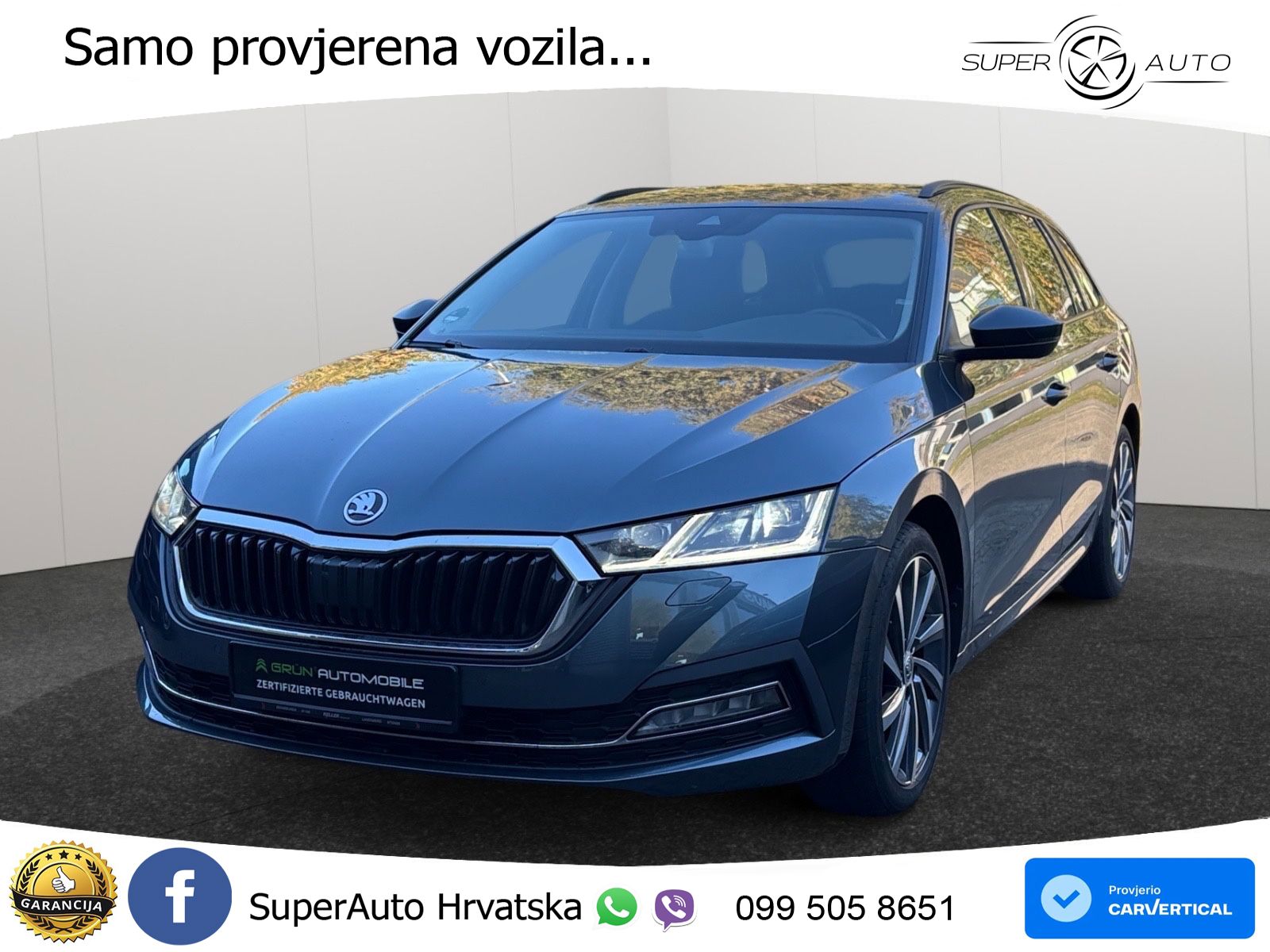 Škoda Octavia Combi 2.0 TDI (150 KS) DSG LED+GR SJED+ACC