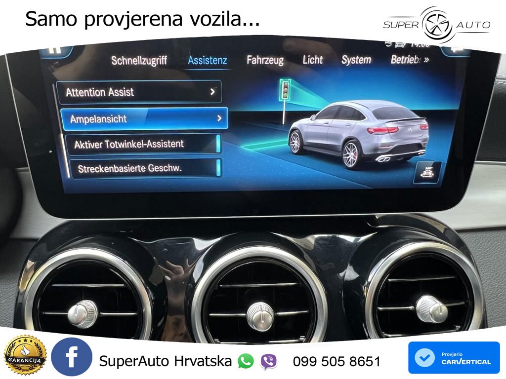 Mercedes GLC Coupe AMG 63 S V8 (510 KS) 4MATIC+ MCT ZRAČNI+ACC+GR SJED+360