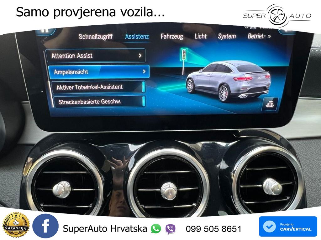 Mercedes GLC Coupe AMG 63 S V8 (510 KS) 4MATIC+ MCT ZRAČNI+ACC+GR SJED+360