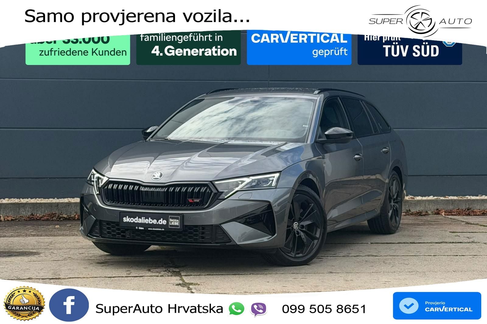 Škoda Octavia Combi RS 2.0 TSI (265 KS) DSG MATRIX+GR SJED+KAM