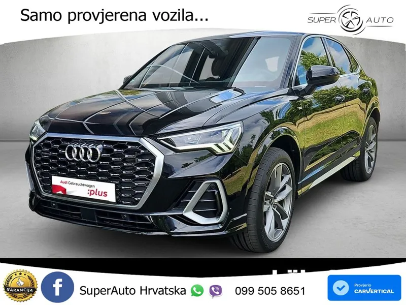 Audi Q3 Sportback 40 TDI (200 KS) quattro S tronic S line LED+GR SJED+ACC