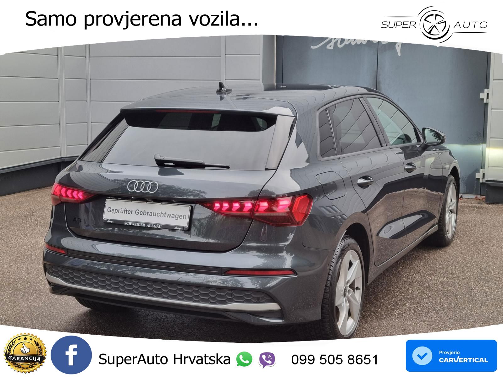 Audi A3 Sportback 30 TFSI (116 KS) Mild Hybrid S tronic advanced LED+GR SJED+ACC
