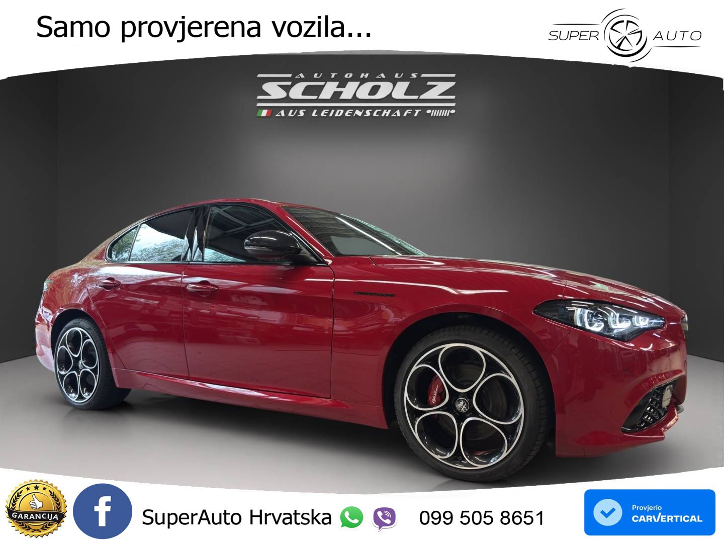 Alfa Romeo Giulia 2.0 Turbo (280 KS) Q4 Automatic LED+GR SJED+ACC