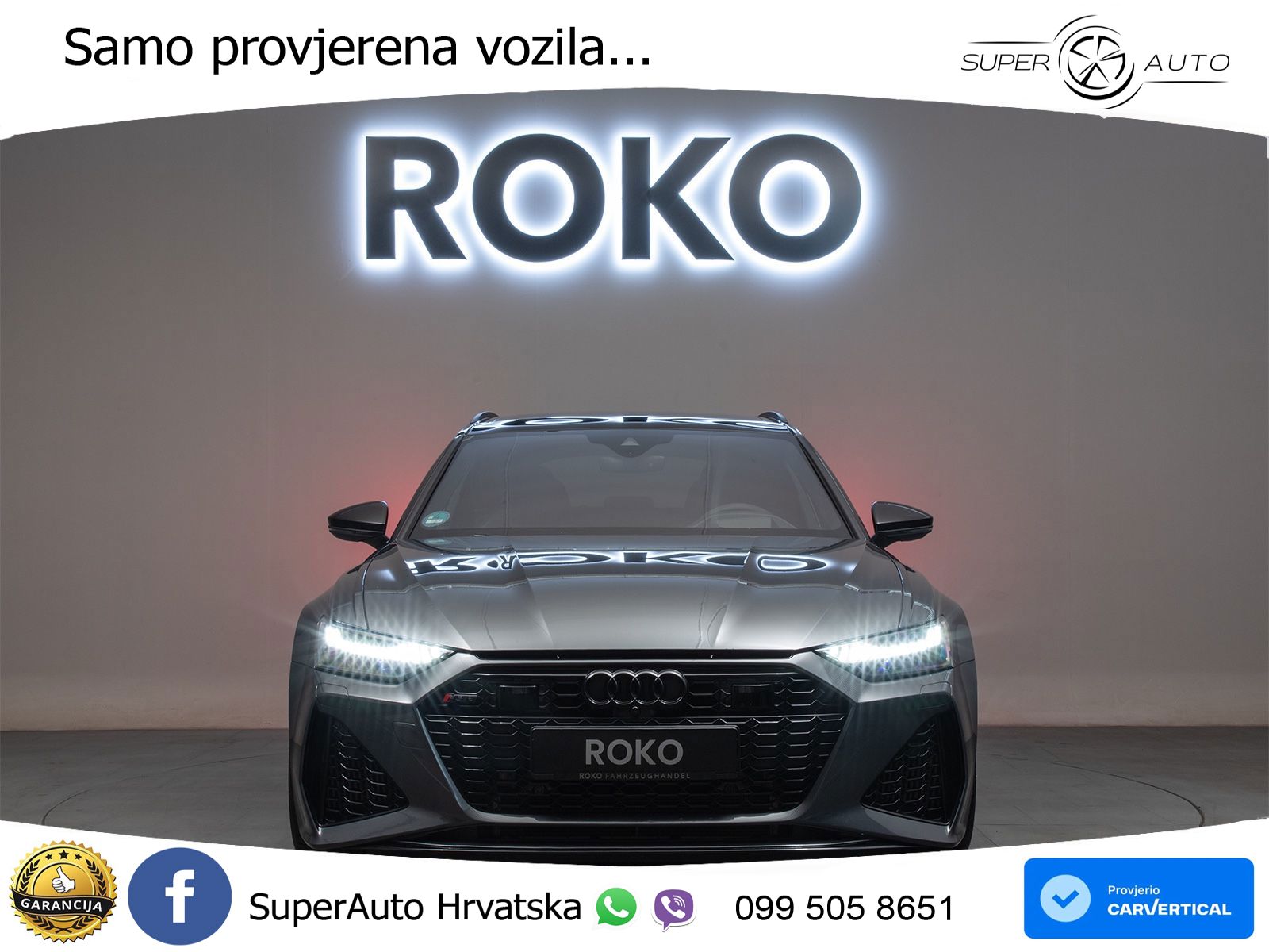 Audi RS6 Avant 4.0 TFSI V8 (600 KS) quattro Tiptronic ZRAČNI+ACC+GR SJED+KAM+PANO