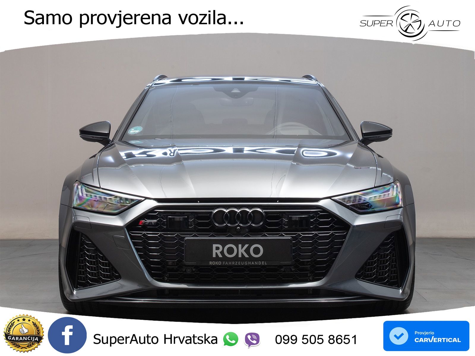 Audi RS6 Avant 4.0 TFSI V8 (600 KS) quattro Tiptronic ZRAČNI+ACC+GR SJED+KAM+PANO
