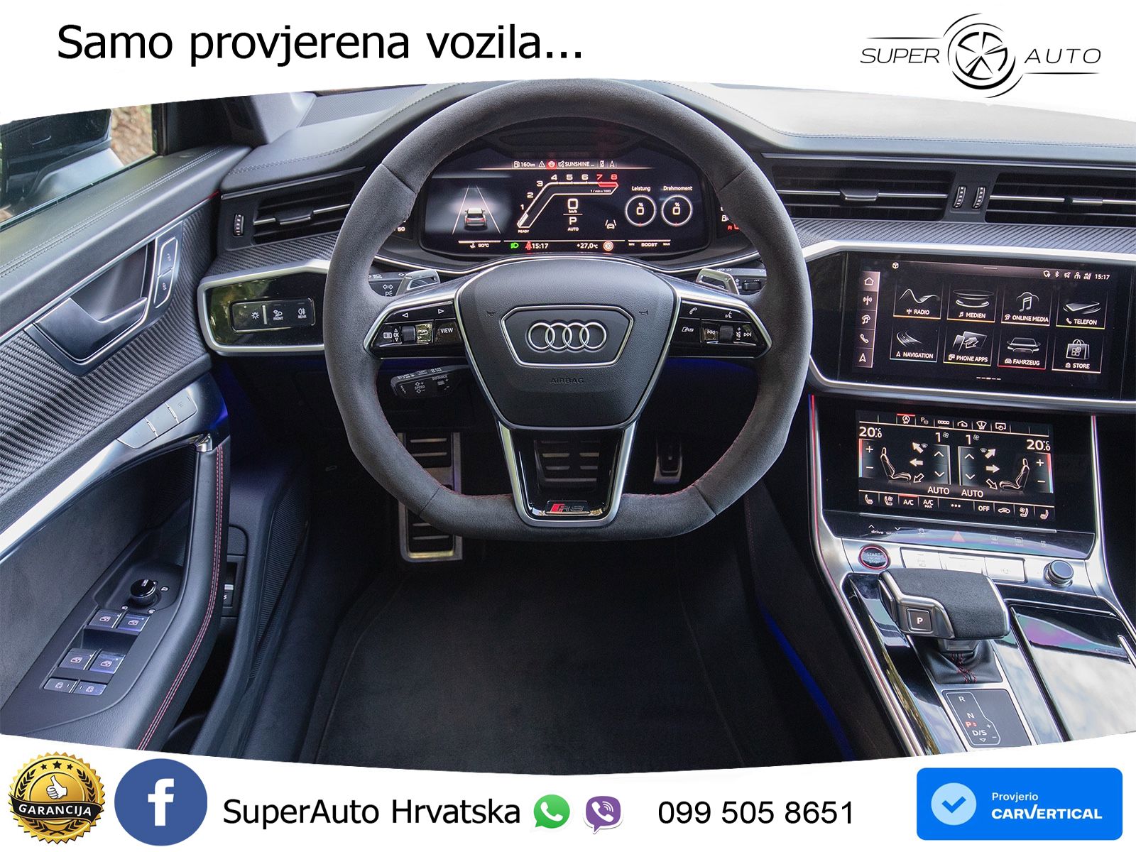Audi RS6 Avant 4.0 TFSI V8 (600 KS) quattro Tiptronic ZRAČNI+ACC+GR SJED+KAM+PANO
