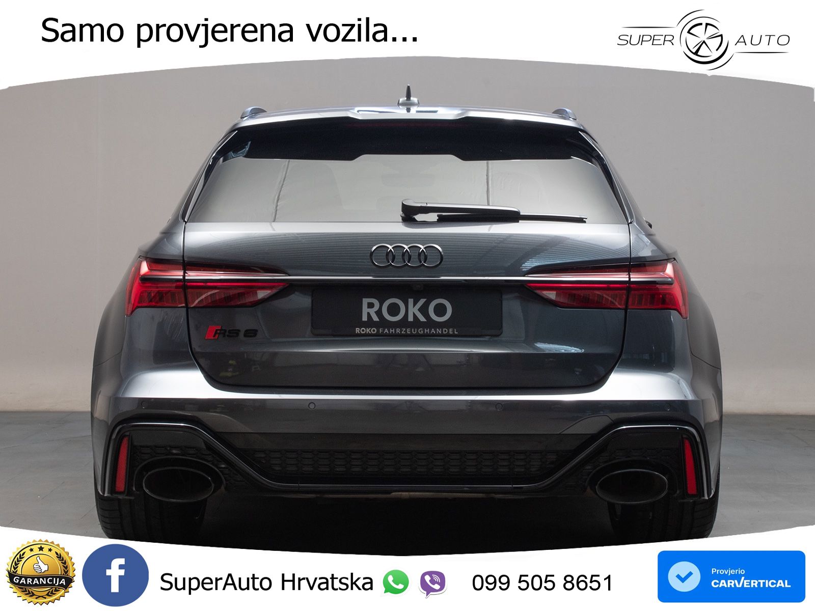 Audi RS6 Avant 4.0 TFSI V8 (600 KS) quattro Tiptronic ZRAČNI+ACC+GR SJED+KAM+PANO