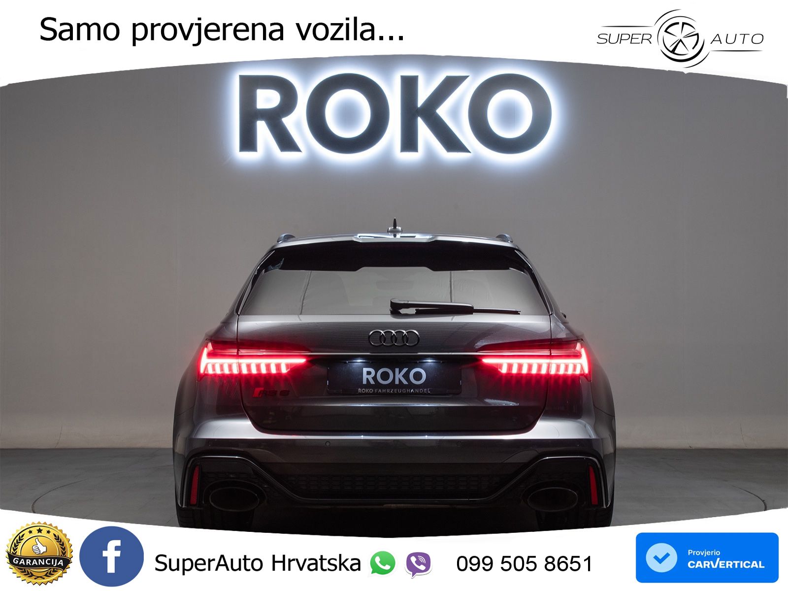 Audi RS6 Avant 4.0 TFSI V8 (600 KS) quattro Tiptronic ZRAČNI+ACC+GR SJED+KAM+PANO