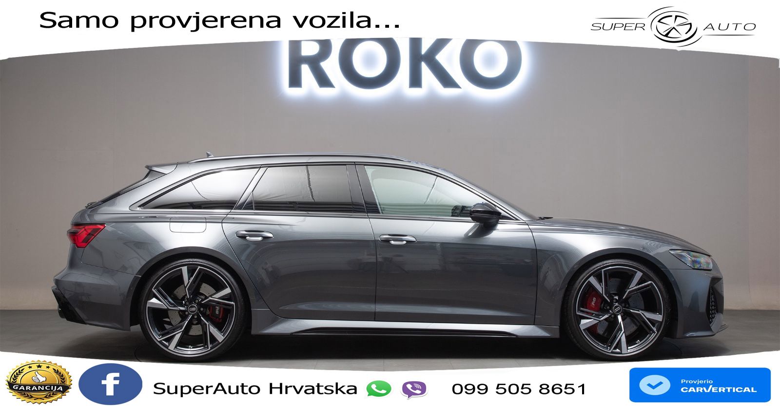 Audi RS6 Avant 4.0 TFSI V8 (600 KS) quattro Tiptronic ZRAČNI+ACC+GR SJED+KAM+PANO