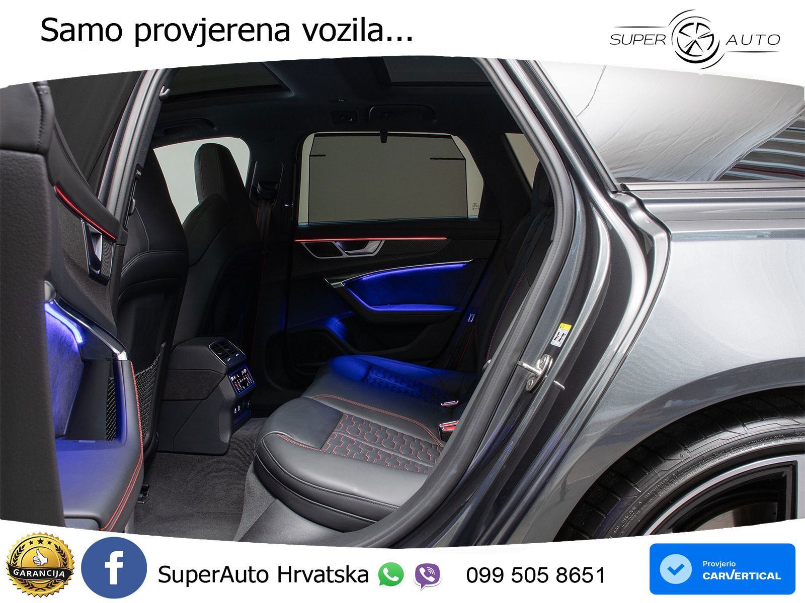 Audi RS6 Avant 4.0 TFSI V8 (600 KS) quattro Tiptronic ZRAČNI+ACC+GR SJED+KAM+PANO