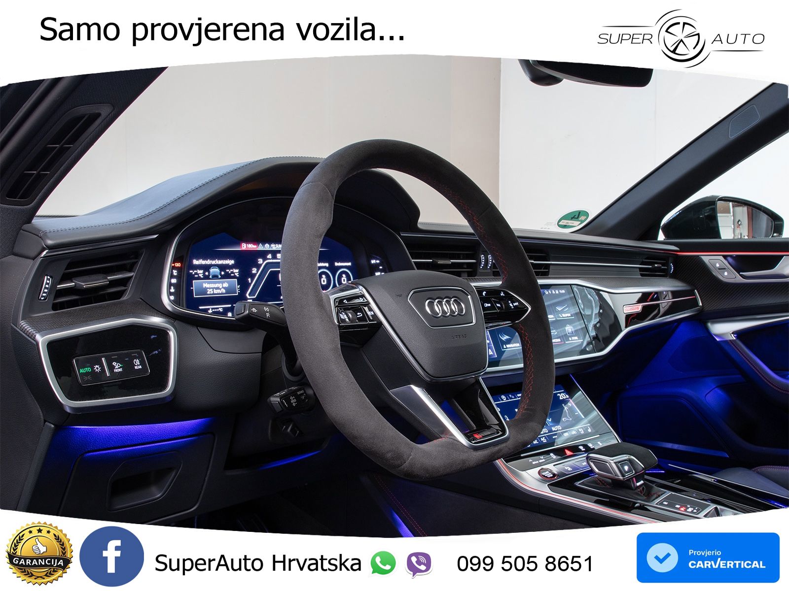 Audi RS6 Avant 4.0 TFSI V8 (600 KS) quattro Tiptronic ZRAČNI+ACC+GR SJED+KAM+PANO