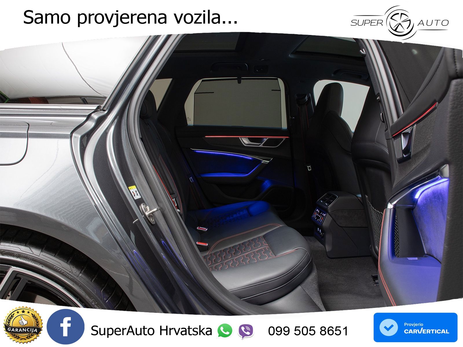 Audi RS6 Avant 4.0 TFSI V8 (600 KS) quattro Tiptronic ZRAČNI+ACC+GR SJED+KAM+PANO