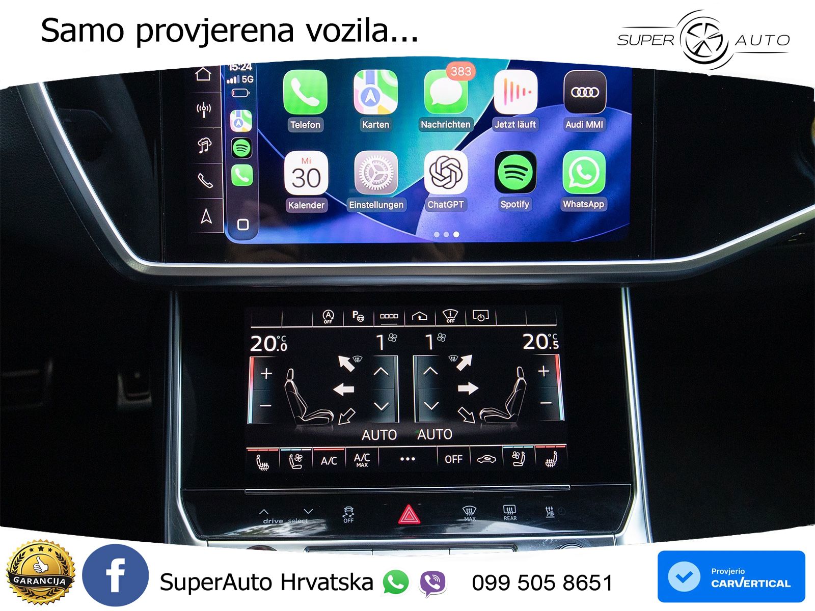 Audi RS6 Avant 4.0 TFSI V8 (600 KS) quattro Tiptronic ZRAČNI+ACC+GR SJED+KAM+PANO