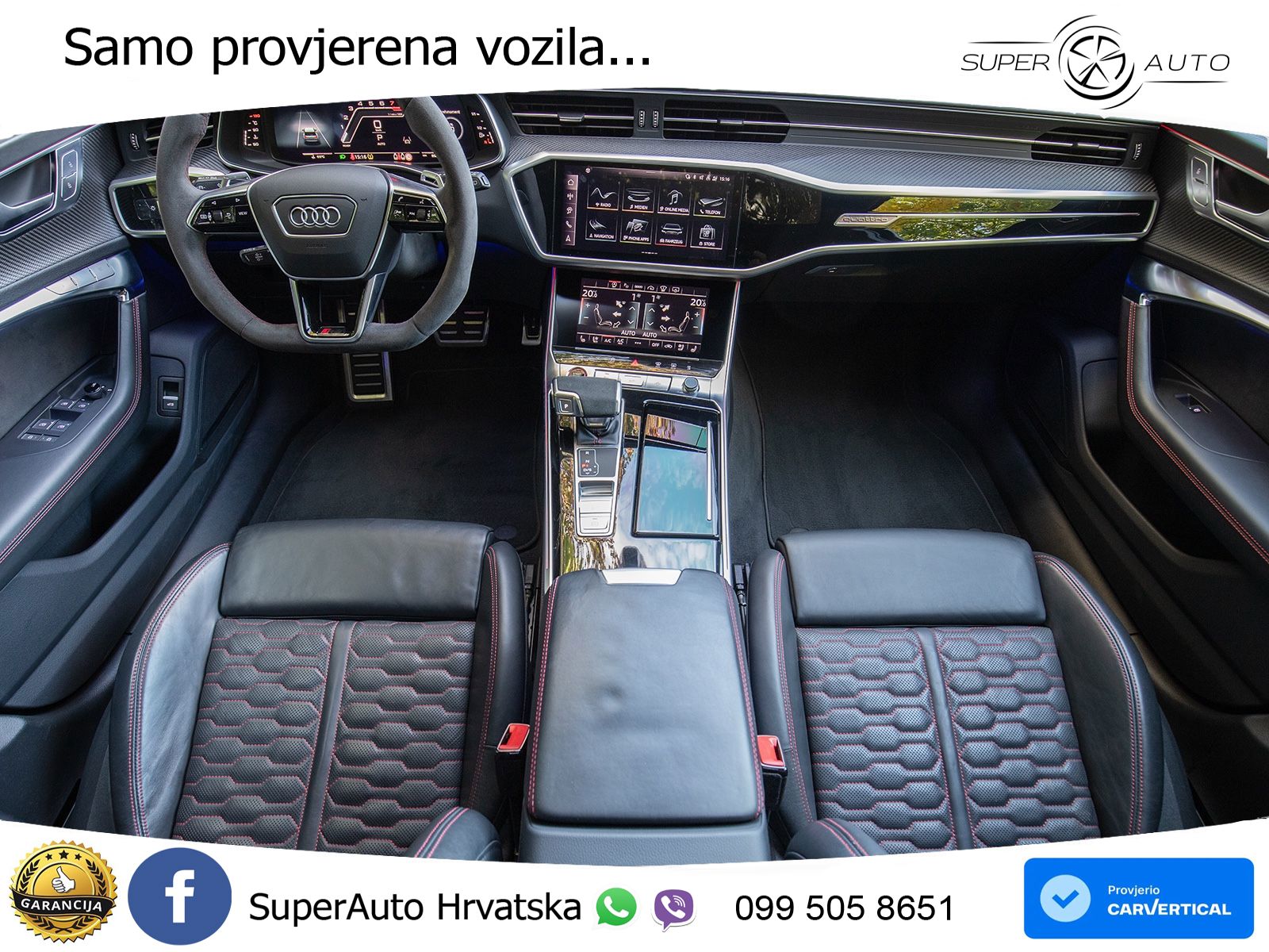 Audi RS6 Avant 4.0 TFSI V8 (600 KS) quattro Tiptronic ZRAČNI+ACC+GR SJED+KAM+PANO