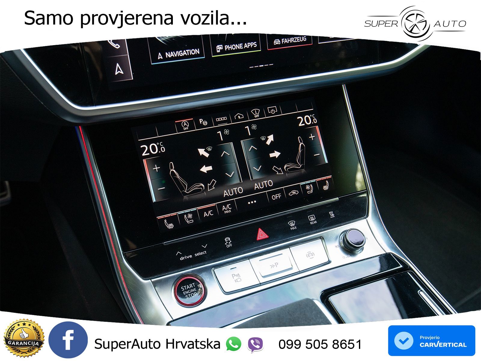 Audi RS6 Avant 4.0 TFSI V8 (600 KS) quattro Tiptronic ZRAČNI+ACC+GR SJED+KAM+PANO